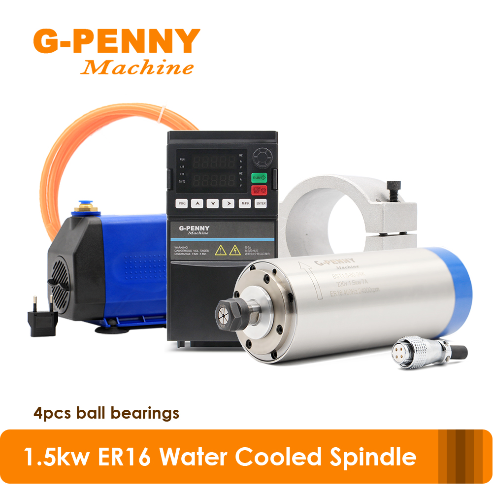 Water Cooled Spindle - G-Penny 1.5KW ER16 Water Cooled Spindle