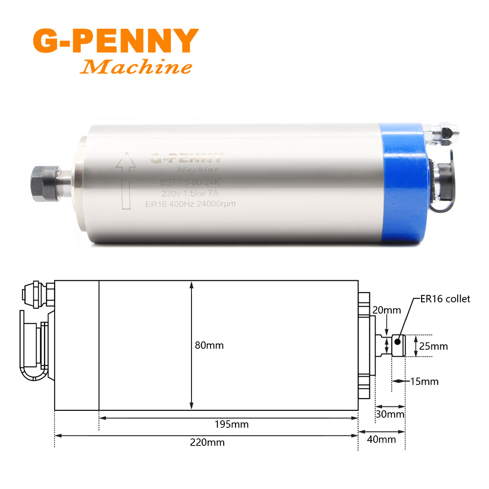 G-Penny 1.5KW ER16 Water Coole - Water Cooled Spindle recension och pris