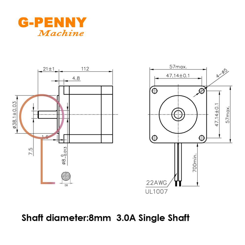 NEMA23 57x112mm 3Nm Stepper Mo - Nema23 Stepper recension och pris