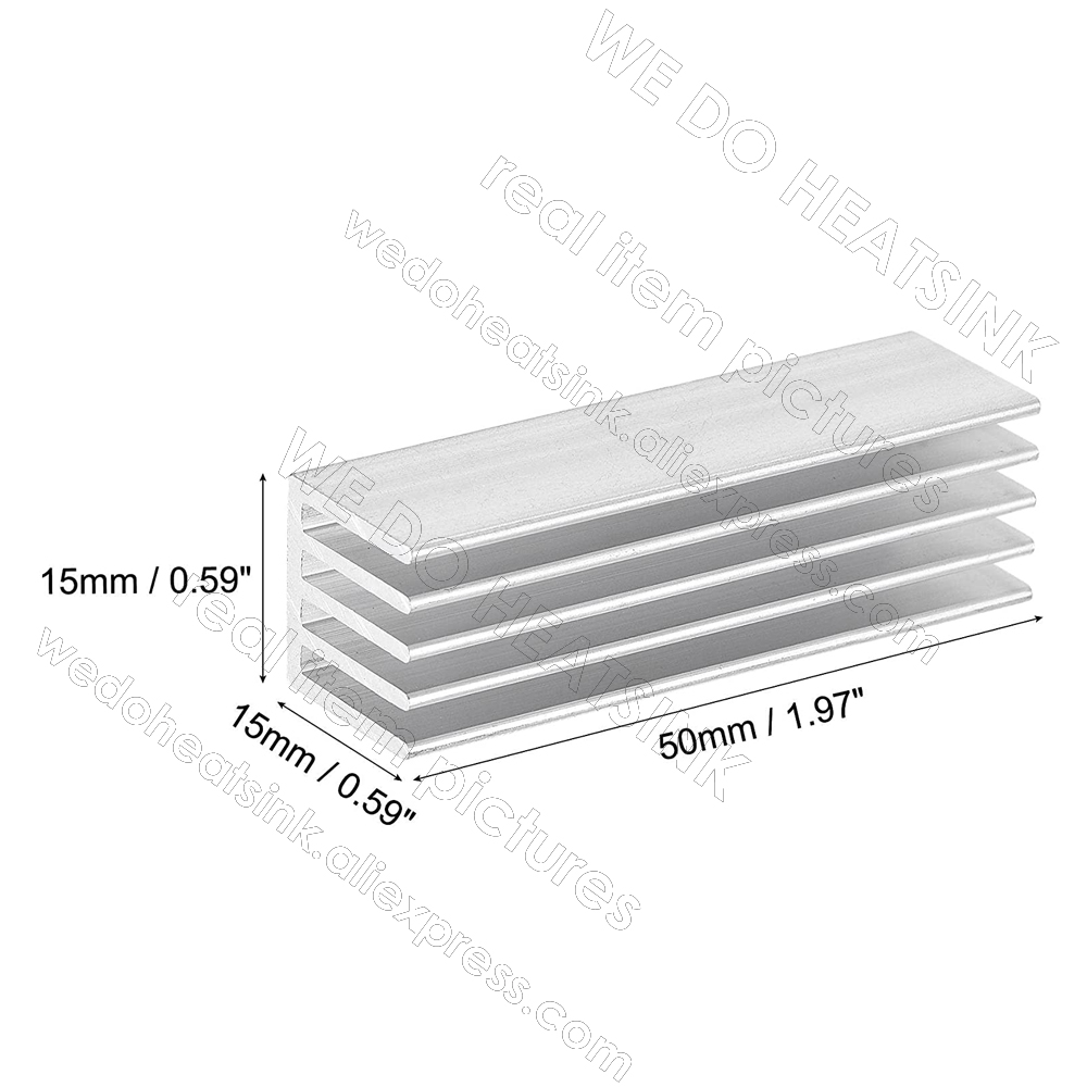 WE DO HEATSINK 50x15x15mm With - Aluminium Extrusion recension och pris