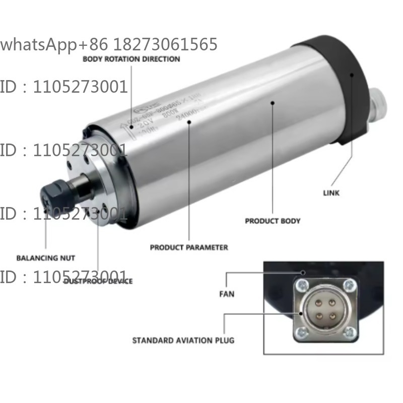 24000RPM Round Water‑Cooled Sp - Water Cooled Spindle recension och pris
