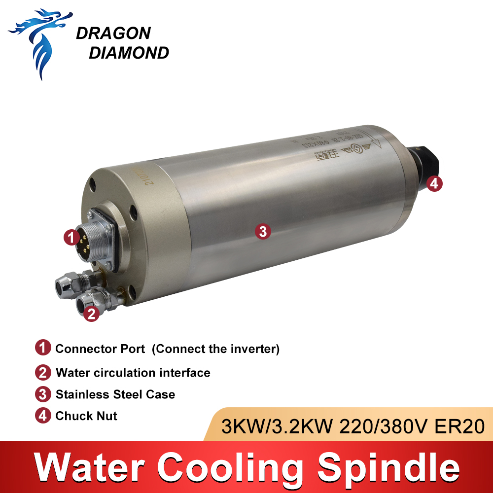 3KW Water Cooling Cooled Spind - Water Cooled Spindle recension och pris