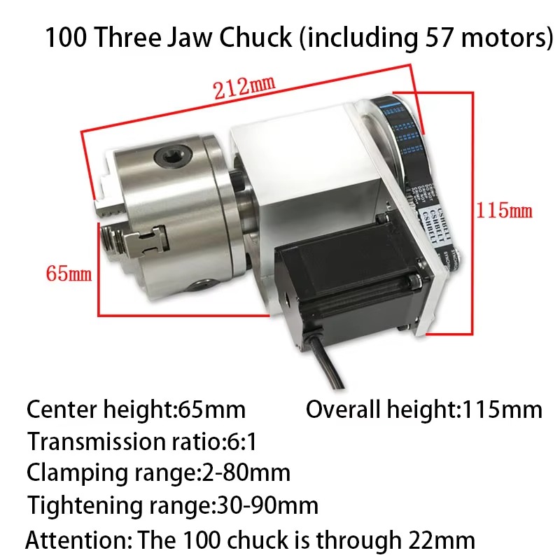 Precision Chuck Tailstock 4 Ja - Nema23 Stepper recension och pris
