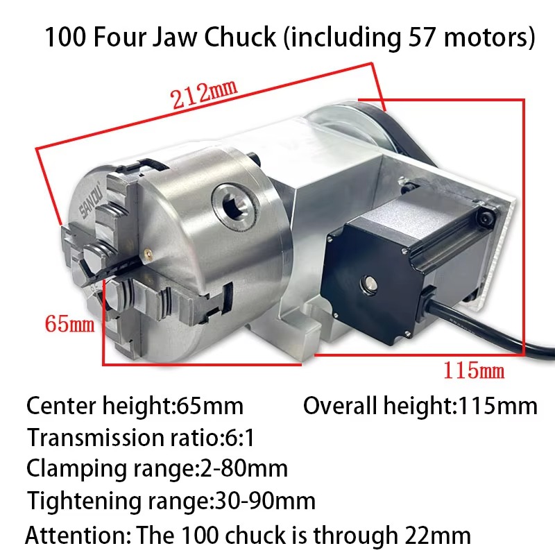 Precision Chuck Tailstock 4 Ja - Nema23 Stepper recension och pris
