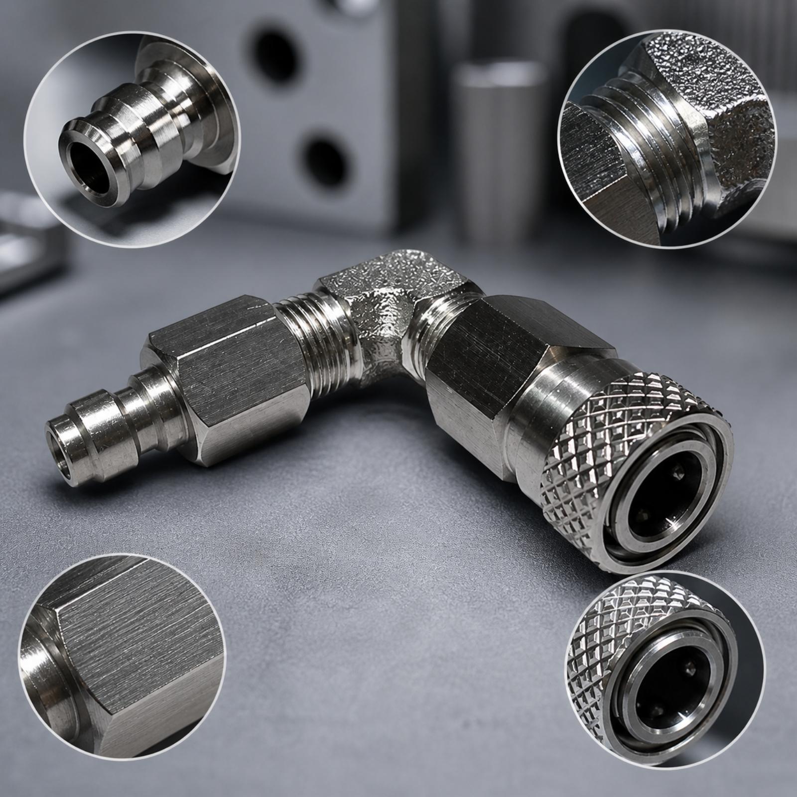 Angled Stainless Steel Quick R - Coupling 8Mm recension och pris