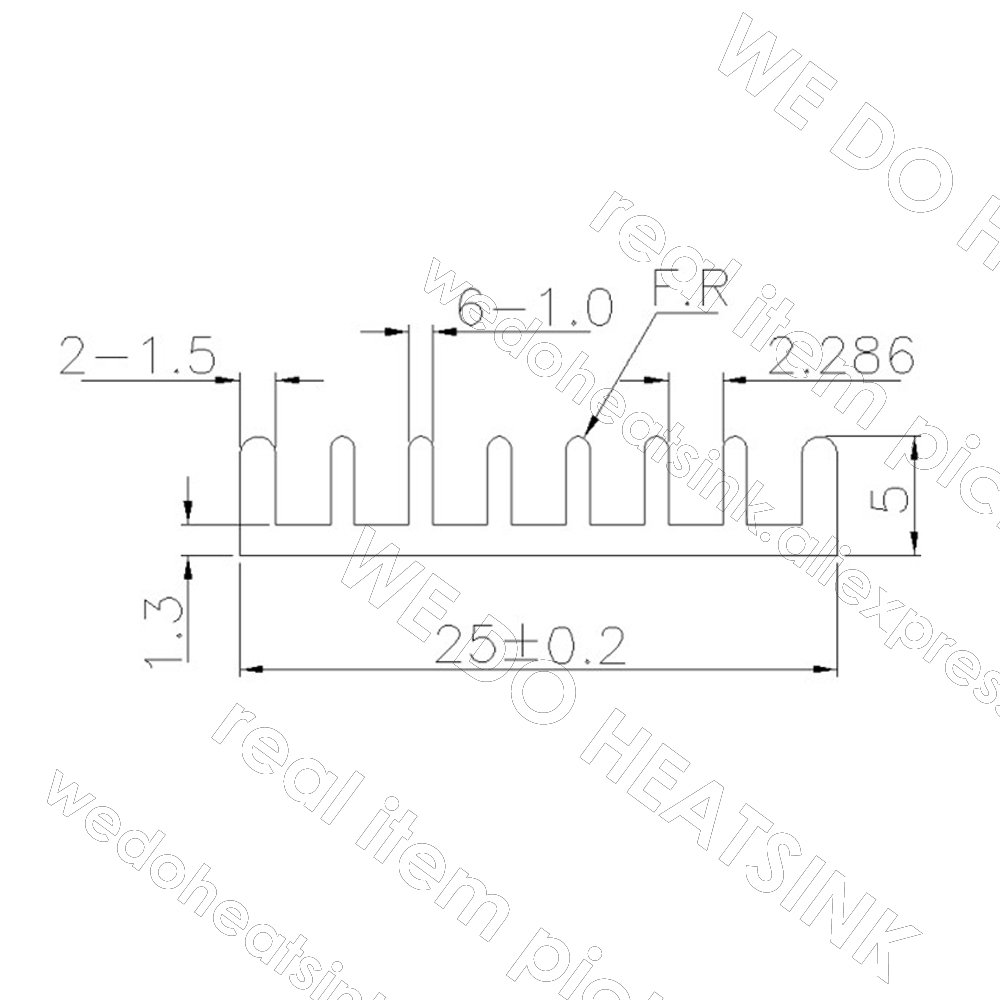 WE DO HEATSINK 25x25x5mm Witho - Aluminium Extrusion recension och pris