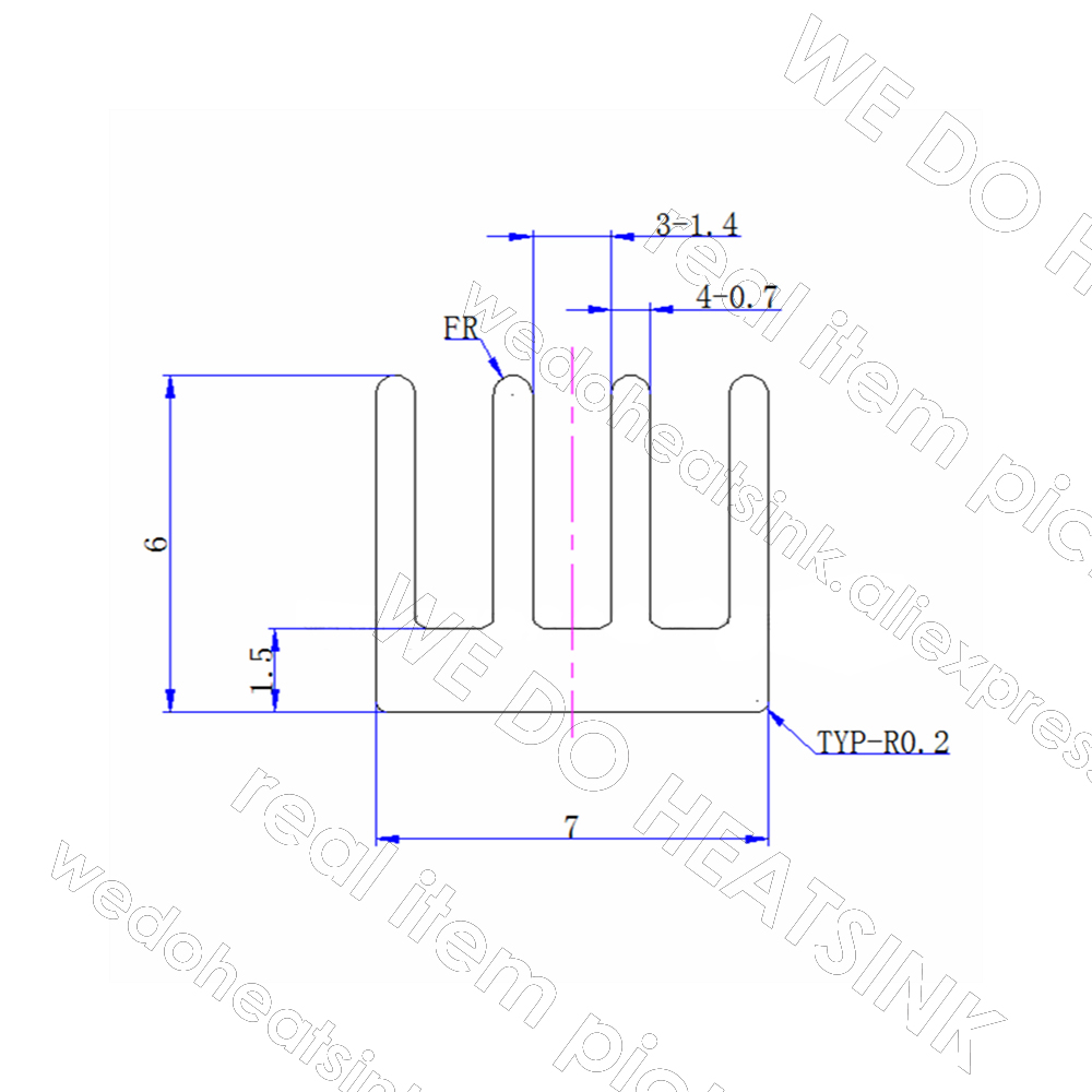 WE DO HEATSINK 50pcs/lot Tiny  - Aluminium Extrusion recension och pris
